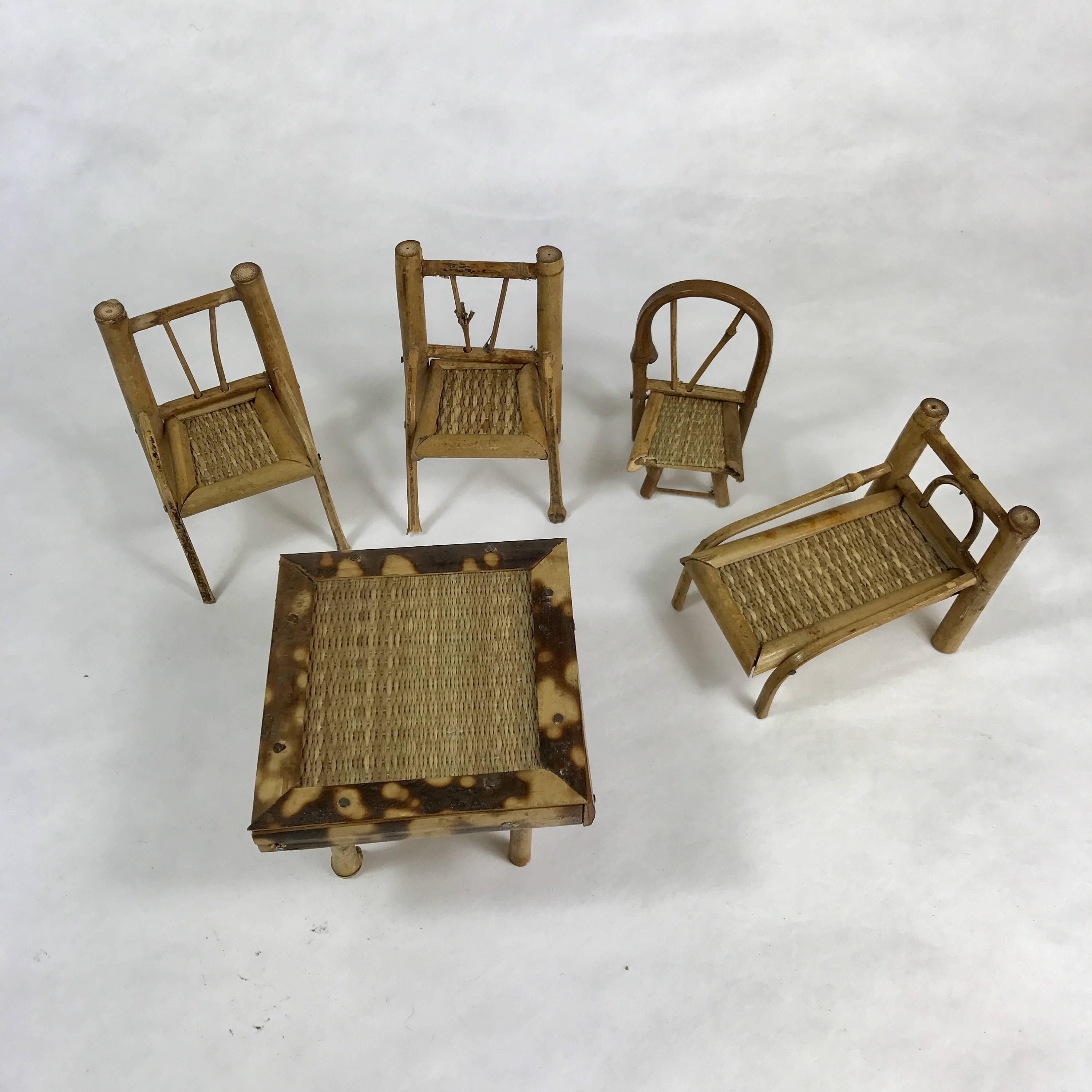 rattan dollhouse furniture