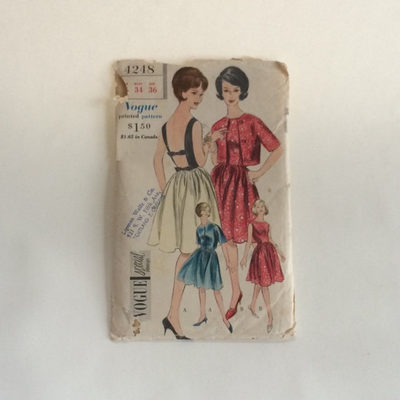 Vogue One Piece Dress And Crop Jacket Special Design Etsy