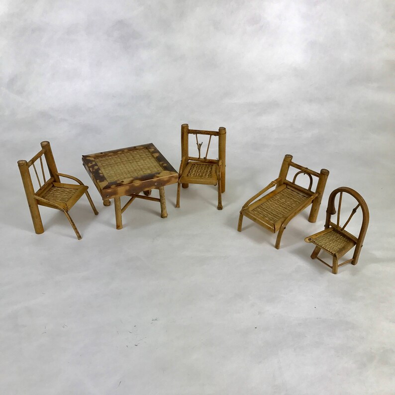 rattan dollhouse furniture