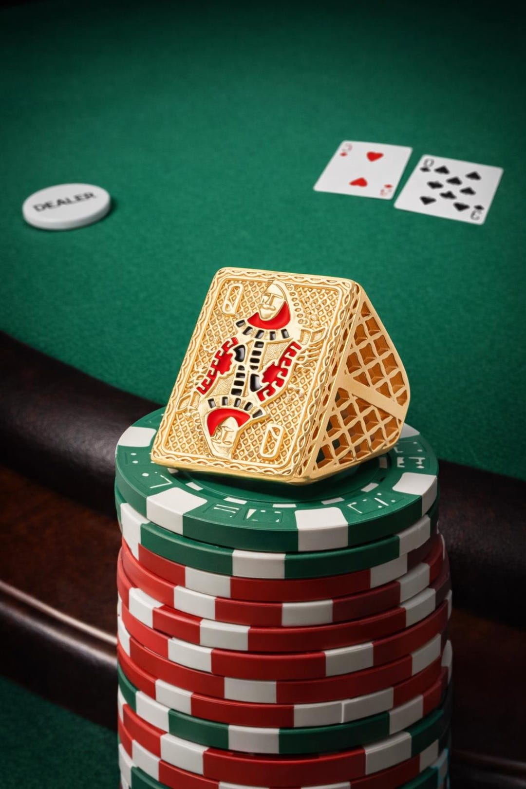 Gold Tone Queen Playing Card Ring – Poker Inspired Statement Ring ...