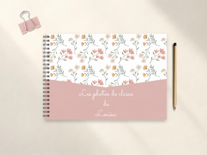 Class photo album • Kindergarten to high school • 16 class photos + bonus class photos • School keepsake • Fill-in school album • Gift for child/parent Avec Prénom