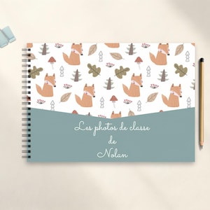Class photo album • Kindergarten to high school • 16 class photos + bonus class photos • School keepsake • Fill-in school album • Gift for child/parent Avec Prénom