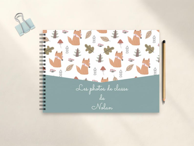 Class photo album • Kindergarten to high school • 16 class photos + bonus class photos • School keepsake • Fill-in school album • Gift for child/parent Avec Prénom