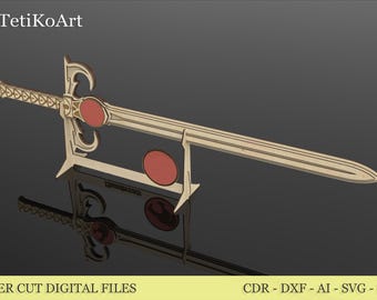 Laser Cut Files Wooden Sword - DIY Digital Downloads