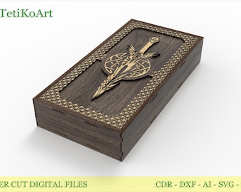 Laser Cut Files Backgammon Set 2, Custom Board Game, 2 sizes, Digital download
