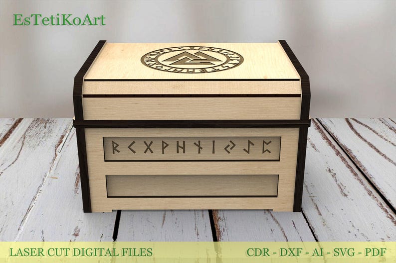 Laser Cut Jewelry Box, Secret Drawer Chest, Celtic Ornament SVG ...