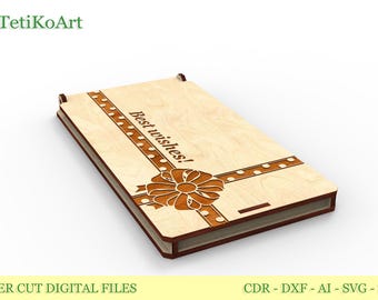 Laser Cut Cash & Gift Card Envelope: No Glue, Wood Box SVG (Digital Download)