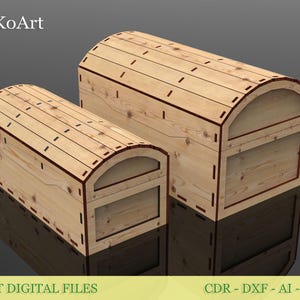 Laser Cut Jewelry Gift Box – Big Treasure Chest of Desires SVG Files (3 Sizes)