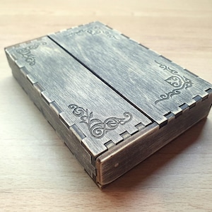 Tarot Card Box SVG – Laser Cut File | Wooden Tarot Deck Storage | Gift Box for Tarot Cards Digital Download