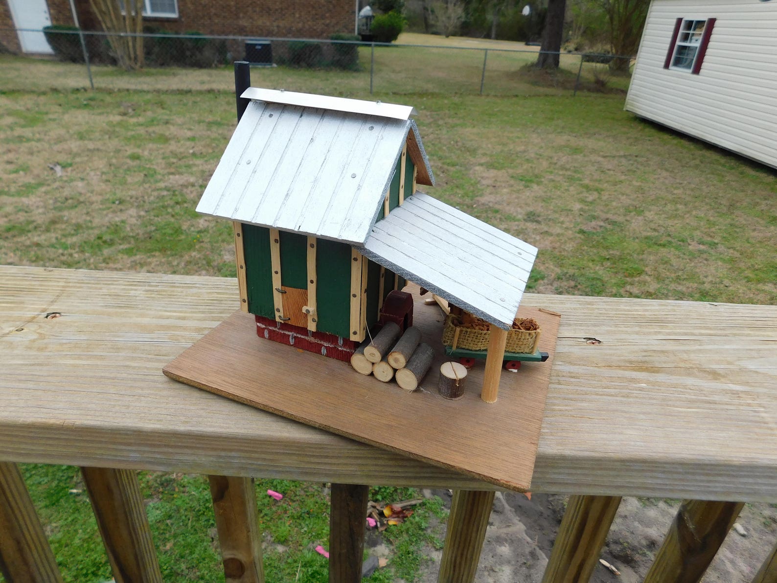 Handmade Vintage Folk Art Tobacco Barn Model with Farm Etsy
