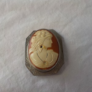 Bellissima choice faux cameo brooch