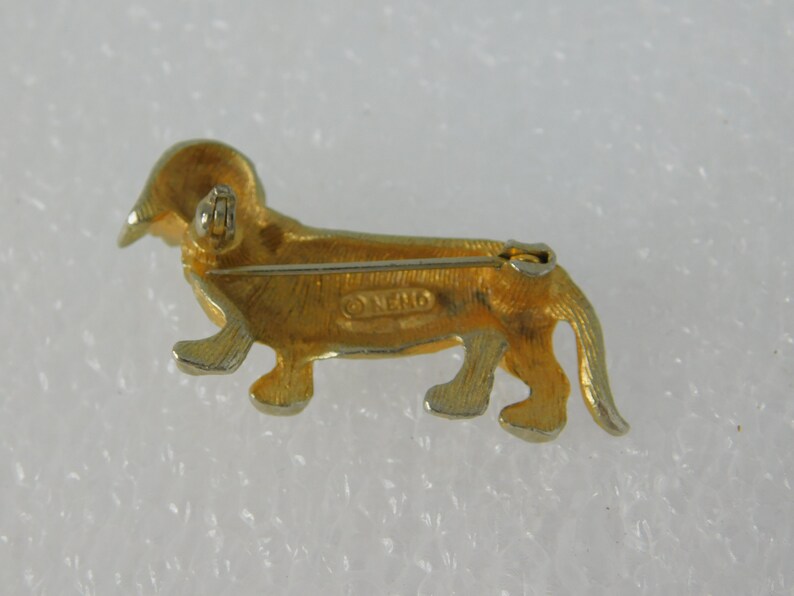 Vintage Dachshund Costume Jewelry Pin or Brooch marked Nemo Etsy