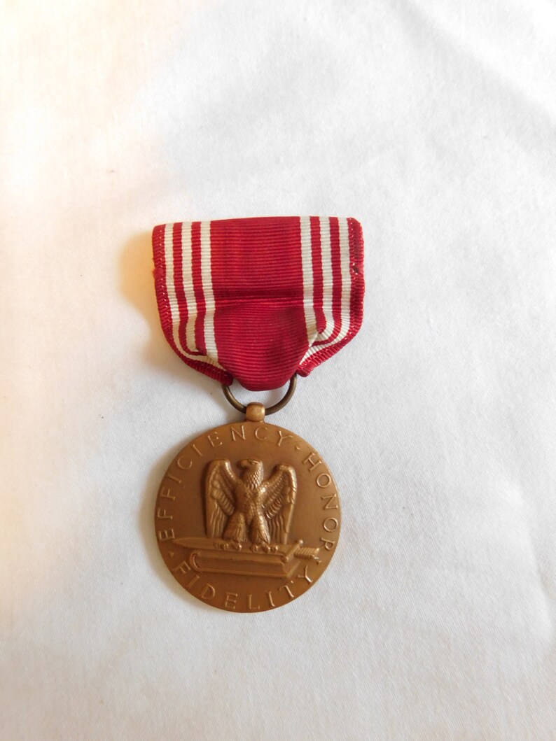Original Us Military American Us Army Good Conduct Medal Full Etsy