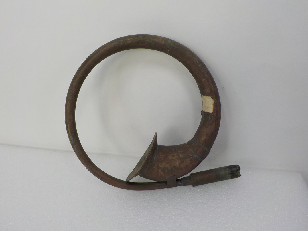 Vintage Solid Brass Bicycle Horn Wall Decor Box S Etsy