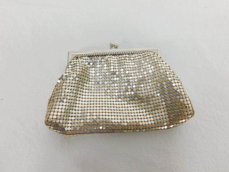 1940/'s Vintage Whiting and Davis Metal Mesh Handbag or Purse Clutch