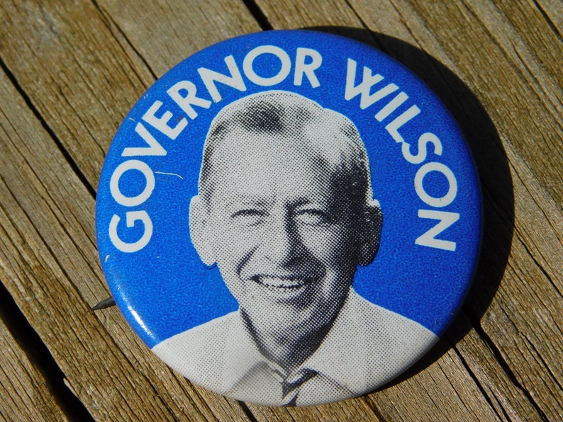 Vintage Governor Wilson of New York Pin Pinback Button Dr27 Etsy
