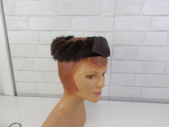 Vintage 1950's Ladies Mink Fur Headpiece or Hat