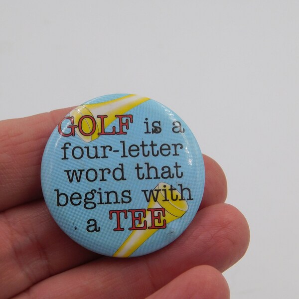 Golf Word Pin Etsy