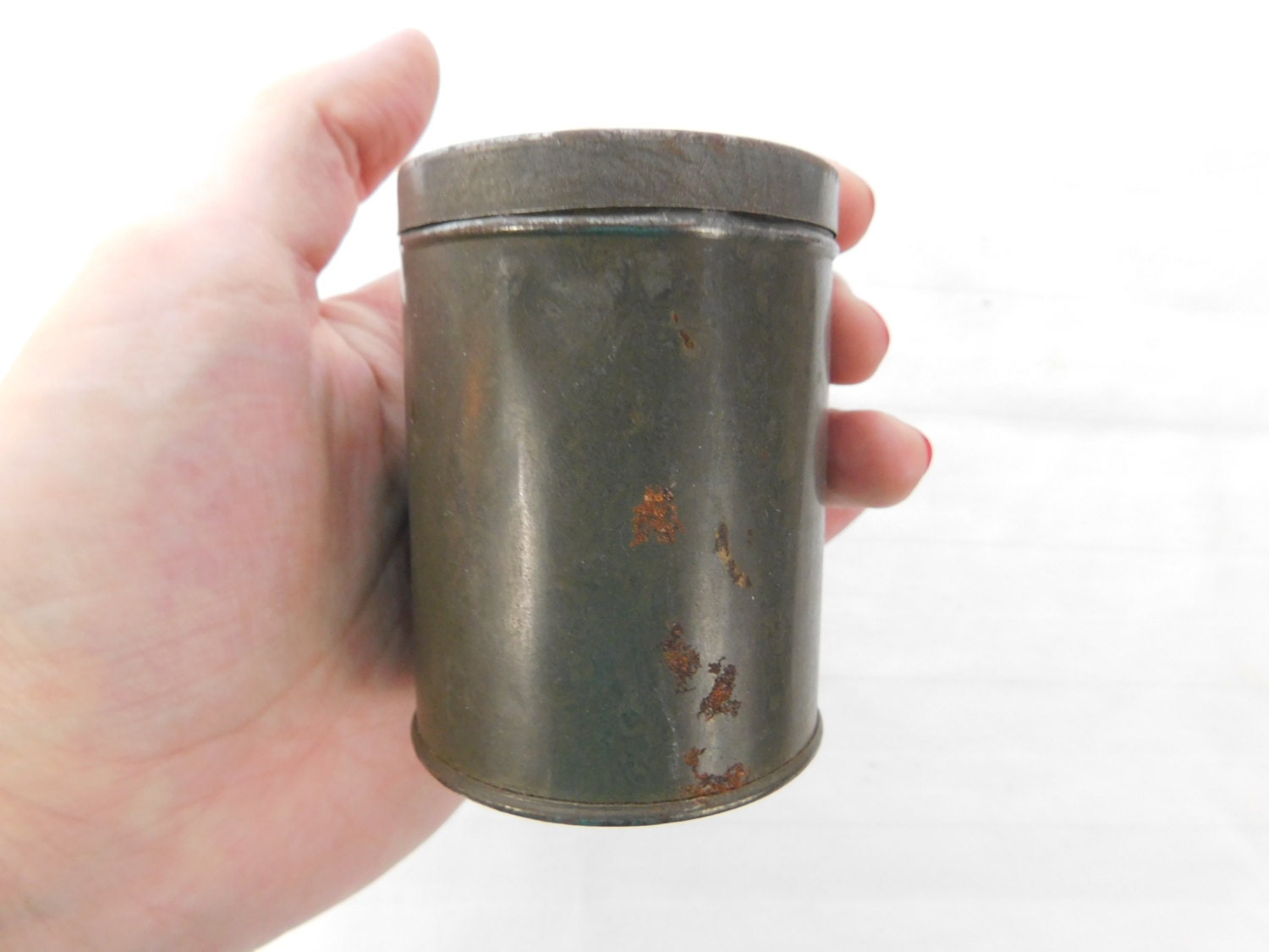 Vintage OLD Snuff or Tobacco Can / Tin without Label for DIY Etsy