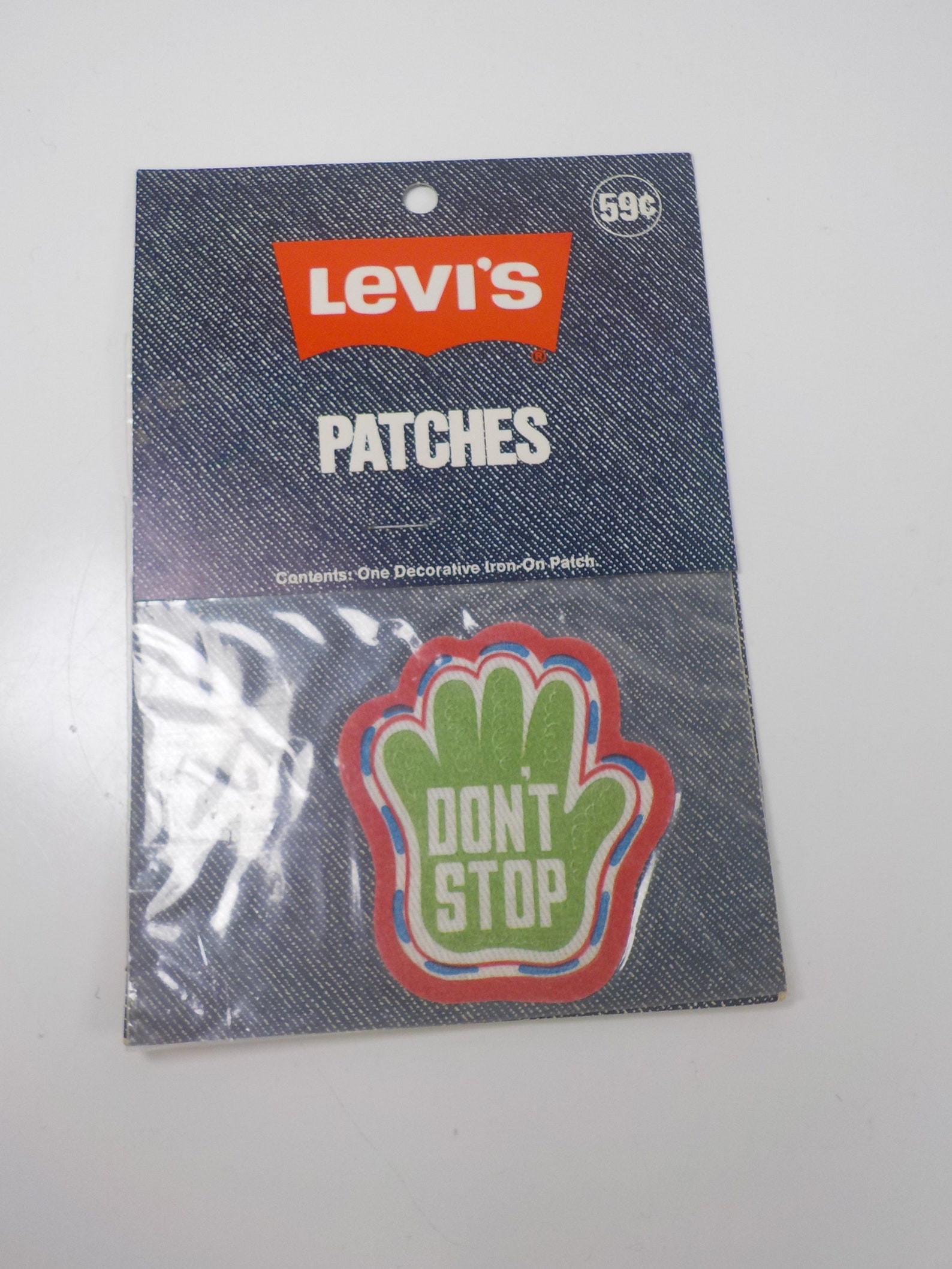 1970 Levi's Ironon Patch Hippy Hand de 1970 que lee Dont Etsy