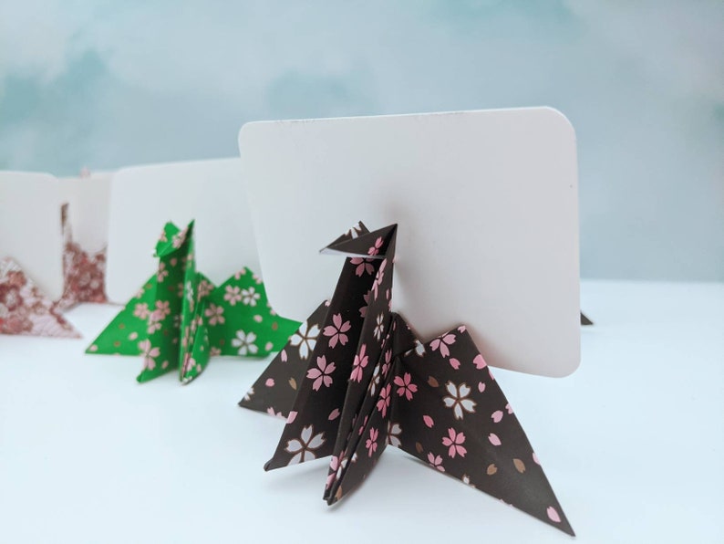 Set of 20 Origami Cranes Place Card Holder Name Card Table Etsy