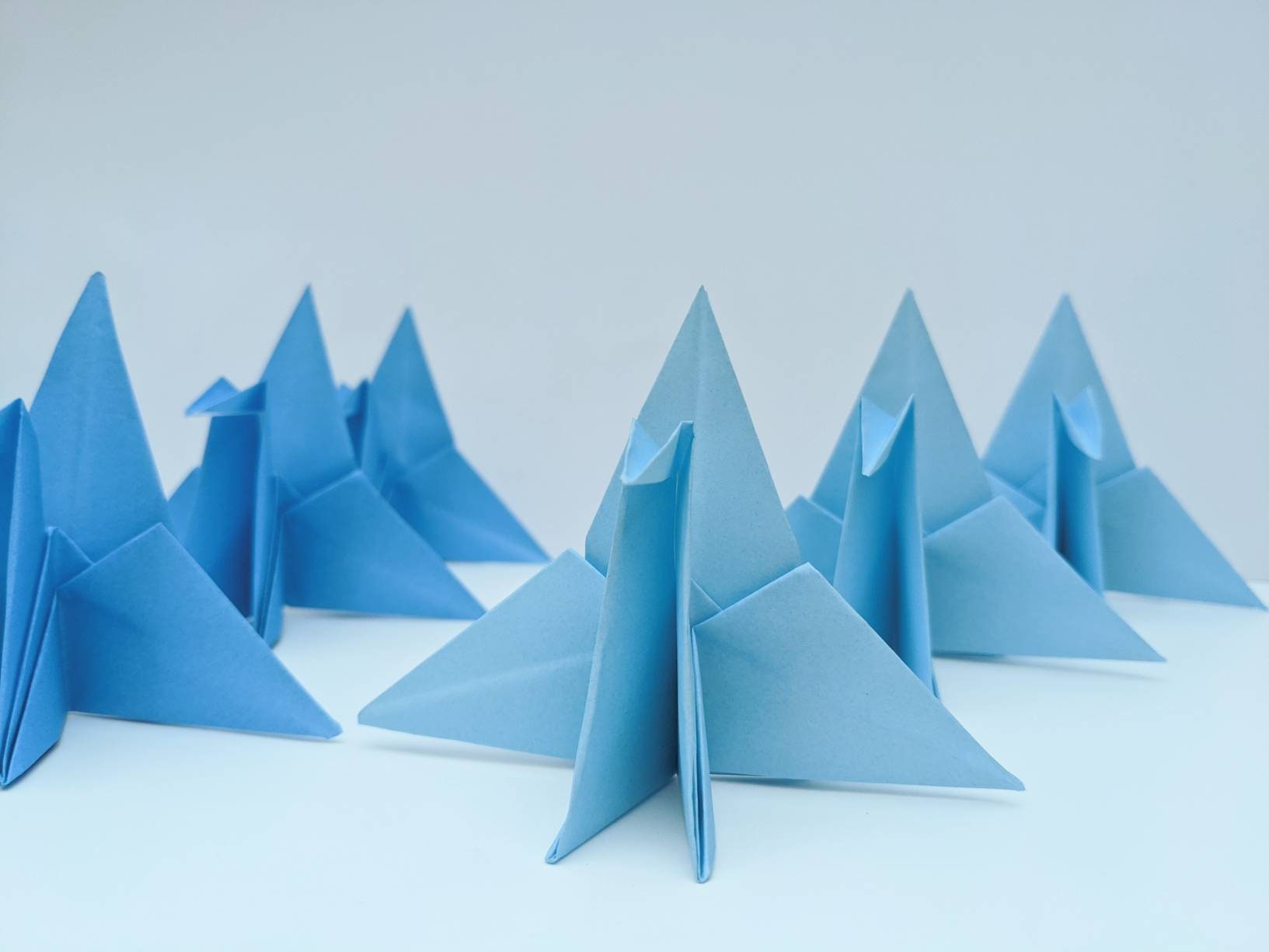 24 Origami Cranes Place Card Holder Name Card Table Number Etsy