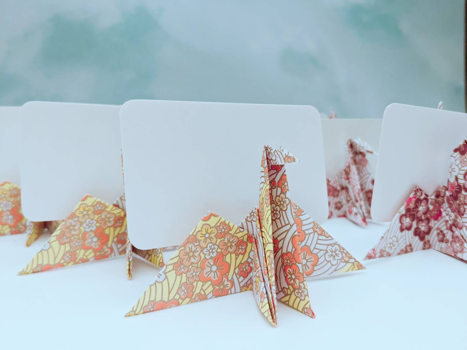 Set of 20 Origami Cranes Place Card Holder Name Card Table Etsy