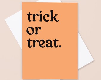 Trick or Treat Halloween Spooky Greeting Card