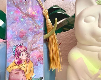 Sakura Wind Holographic Bookmark