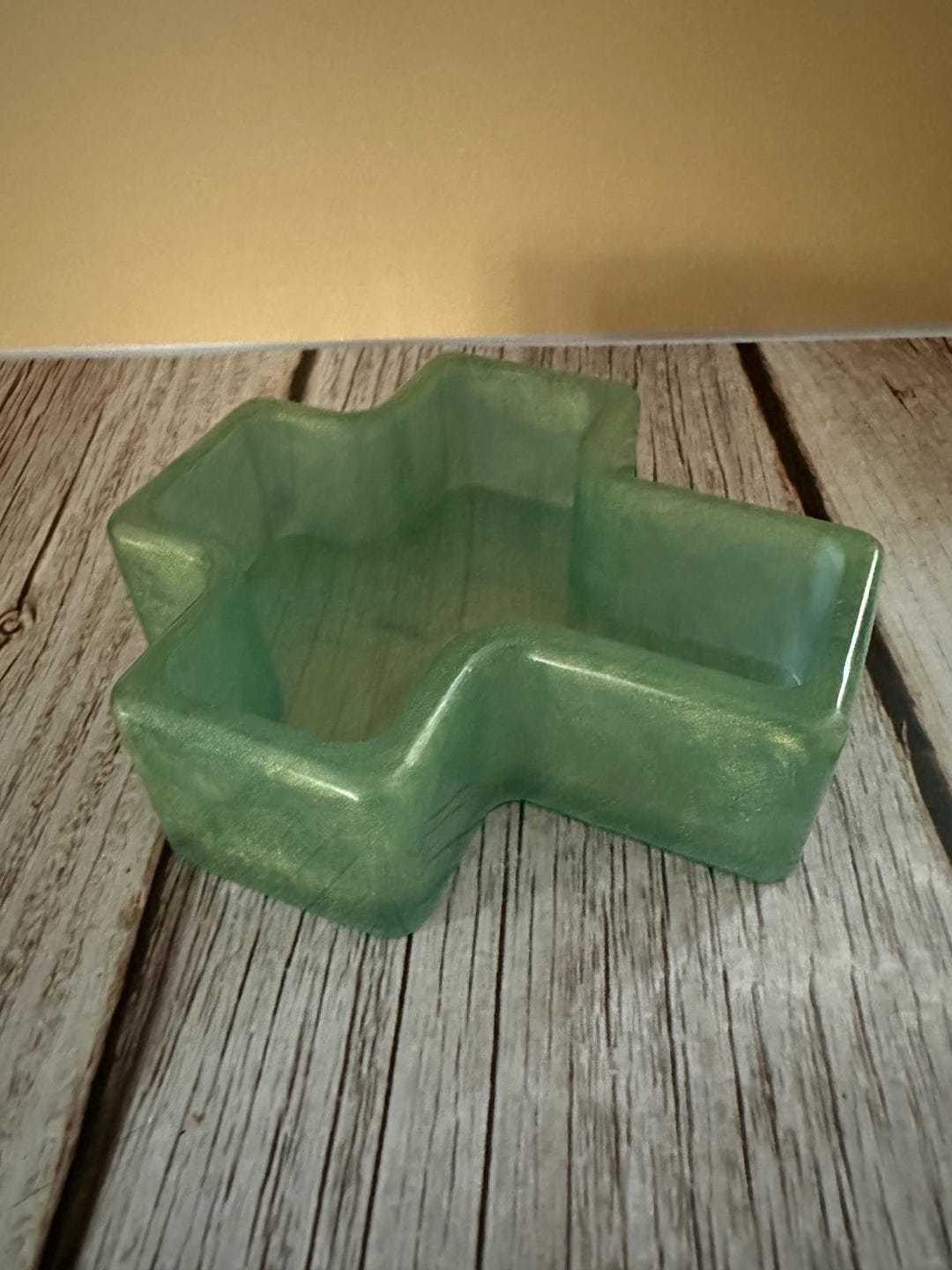 Resin Cross Shaped Box Green and Gold in Color - Etsy