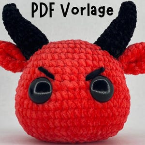 Cute Devil Amigurumi Crochet Pattern PDF – Kawaii Devil Amigurumi, Beginner-Friendly, Instant Download