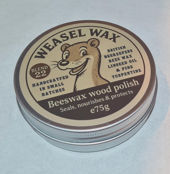 British Beeswax Wood Wax Polish. 100ml tin. Hand crafted in small batches