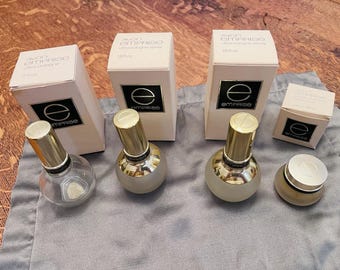 4 Vintage Ladies Avon EMPRISE Ultra Cologne and Spray Perfume collector bottles