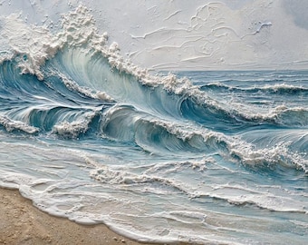 Luxury Coastal Seascape Wall Art: Whispering Tide (Digital Download)