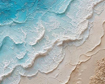Luxury Ocean Wave Wall Art: Azure Embrace (Digital Download)
