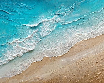 Luxury Coastal Wall Art: Ivory Tides (Digital Download)