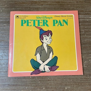 Disney Movie Greats Peter Pan 1986 A Golden Book Paperback Vintage Illustrated