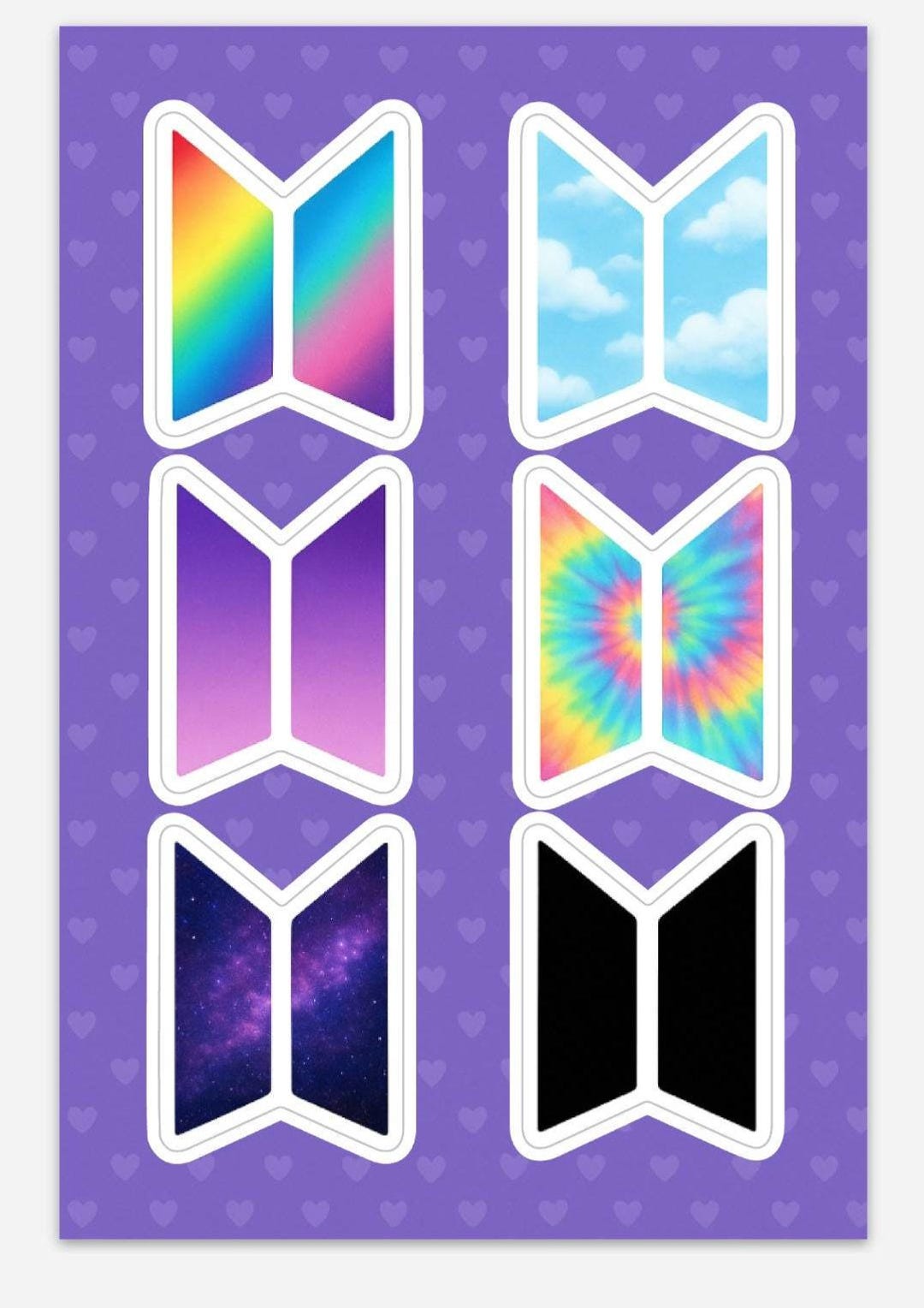 Bts-inspired Premium Vinyl Sticker Sheet 4x6 Waterproof Stickers - Etsy