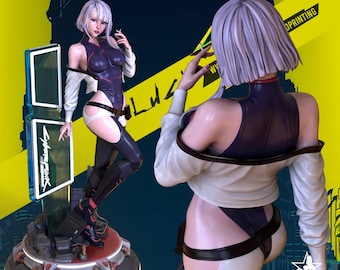 サイバーパンク エッジランナーズ ルーシー フィギュア | 3Dプリント、手描き樹脂製コレクターズアイテム ルキナ・クシナダ