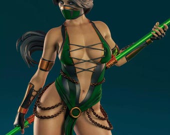 Jade – Mortal Kombat Statue | Hand-Painted 3D Printed Resin Figure Collectible