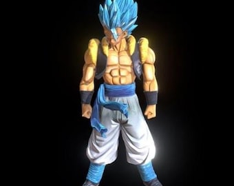 ドラゴンボール / ゴジータブルー、ブルーフュージョン戦士像 – 手描き3Dプリント樹脂フィギュア | アニメコレクターズアイテム