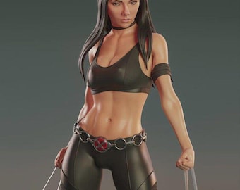 X-23 タクティカルスーツ スタチュー – 手描き3Dプリント樹脂フィギュア | マーベル・コレクタブル