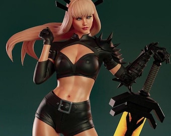 Magik Sword Statue – Hand-Painted 3D Printed Resin Figure | Marvel Collectible