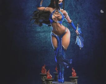 キタナ、モータルコンバット、レジンモデルキット塗装済み3Dプリントスタチューフィギュア