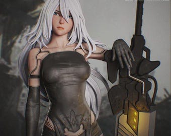 A2 – NieR Automata Statue | Hand-Painted 3D Printed Resin Figure Collectible