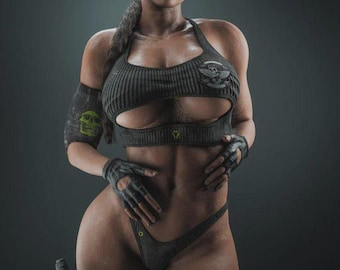 ララ・クロフト タクティカルバリアント スタチュー – 手描き3Dプリント樹脂フィギュア | トゥームレイダー コレクタブル