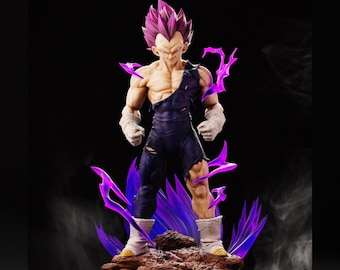 Dragon Ball, Vegeta Ultra Ego, Anime Prince Warrior Statue – Hand-Painted 3D Printed Resin Figure | Fantasy Collectible