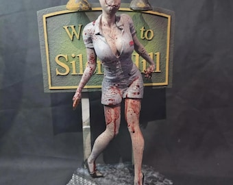 サイレントヒル ナース 樹脂フィギュア | 手描き 3D プリント スタチュー (25 cm)