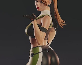 ソニア・ブレイド – モータルコンバット スタチュー | 手描き3Dプリント樹脂フィギュア コレクターズアイテム