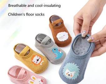 Baby rutschfest Socken Schuhe | Kleinkind Grip Sock Schuhe | Cartoon Tier Baby-Hausschuhe | Anti Slip Wanderschuhe | Säugling Geschenk
